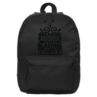 Breaking Hearts And Blasting Farts 16 in Basic Backpack