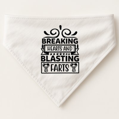 Breaking Hearts And Blasting Farts USA-Made Doggie Bandana