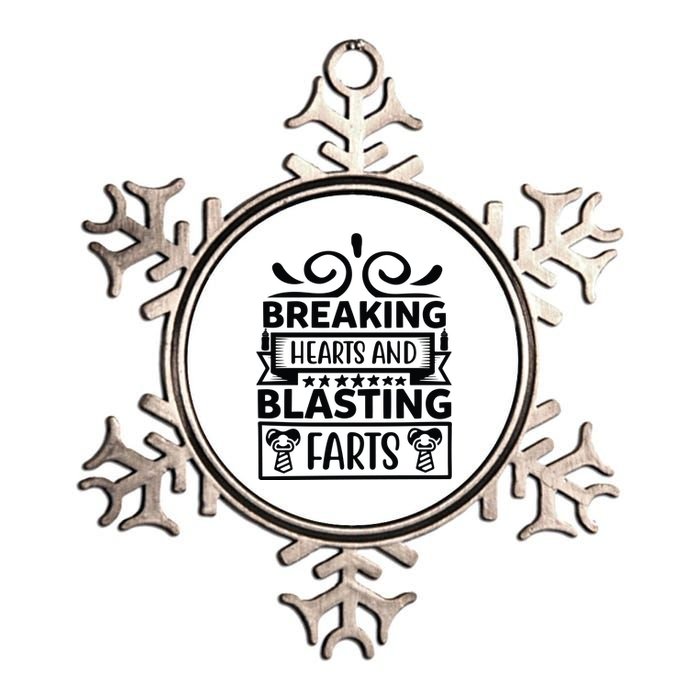 Breaking Hearts And Blasting Farts Metallic Star Ornament