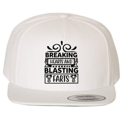 Breaking Hearts And Blasting Farts Wool Snapback Cap