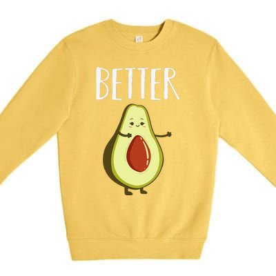 Better Half Avocado Matching Couple Valentine's Day Wedding Premium Crewneck Sweatshirt