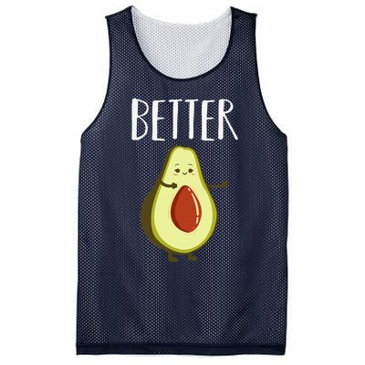 Better Half Avocado Matching Couple Valentine's Day Wedding Mesh Reversible Basketball Jersey Tank