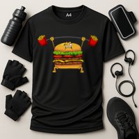 Best Hamburger Art Cheeseburger Fast Food Lovers Cooling Performance Crew T-Shirt