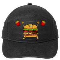 Best Hamburger Art Cheeseburger Fast Food Lovers 7-Panel Snapback Hat