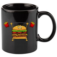 Best Hamburger Art Cheeseburger Fast Food Lovers 11oz C Handle Ceramic Mug