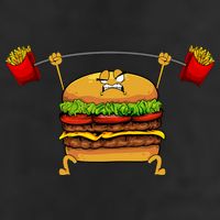 Best Hamburger Art Cheeseburger Fast Food Lovers 11oz C Handle Ceramic Mug