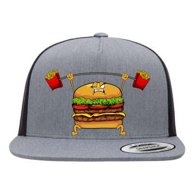 Best Hamburger Art Cheeseburger Fast Food Lovers Flat Bill Trucker Hat