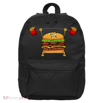 Best Hamburger Art Cheeseburger Fast Food Lovers 16 in Basic Backpack
