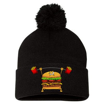 Best Hamburger Art Cheeseburger Fast Food Lovers Pom Pom 12in Knit Beanie