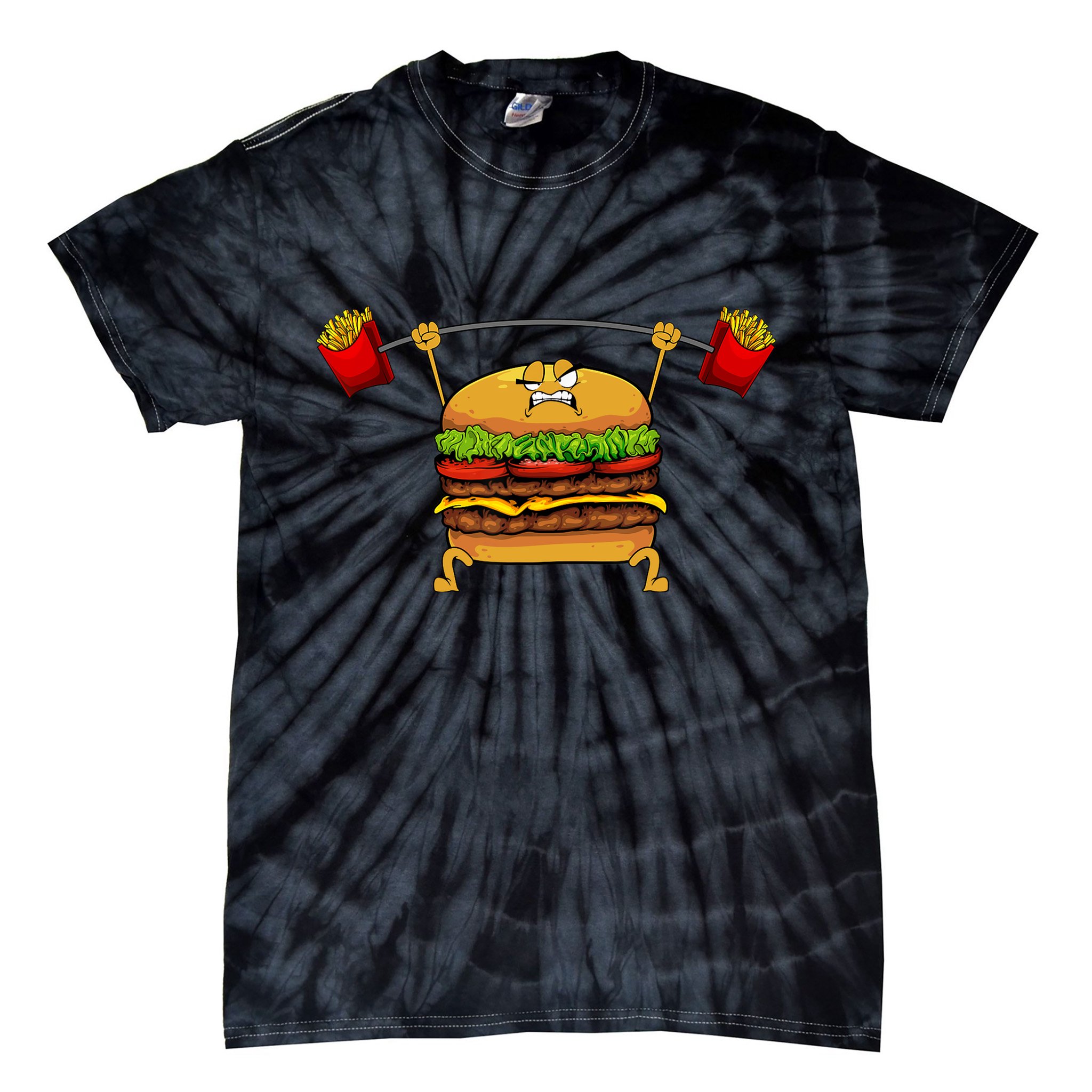Best Hamburger Art Cheeseburger Fast Food Lovers Tie-Dye T-Shirt
