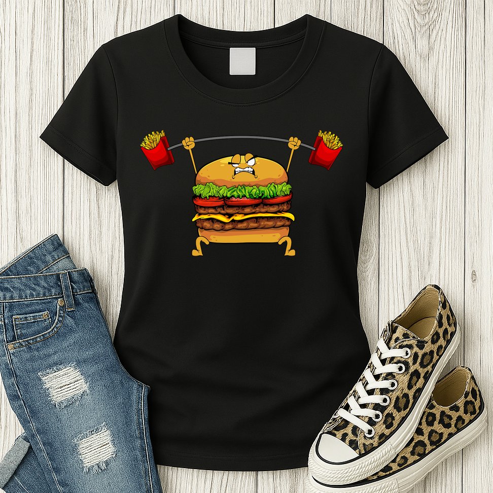 Best Hamburger Art Cheeseburger Fast Food Lovers Womens T-Shirt