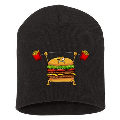 Best Hamburger Art Cheeseburger Fast Food Lovers Short Acrylic Beanie