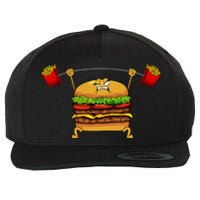 Best Hamburger Art Cheeseburger Fast Food Lovers Wool Snapback Cap