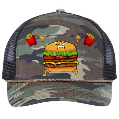 Best Hamburger Art Cheeseburger Fast Food Lovers Retro Rope Trucker Hat Cap