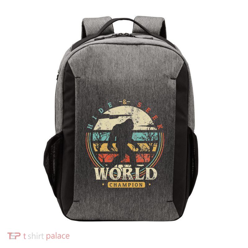Bigfoot Hide And Seek Champion Sasquatch Camping Vector Backpack