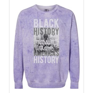 Black History America's History Historical Baseball Team Gift Colorblast Crewneck Sweatshirt