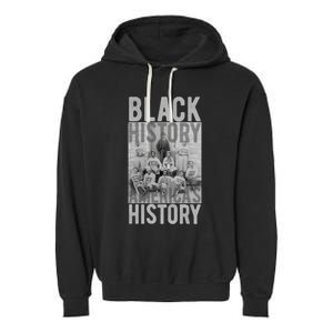 Black History America's History Historical Baseball Team Gift Garment-Dyed Fleece Hoodie