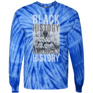 Black History America's History Historical Baseball Team Gift Tie-Dye Long Sleeve Shirt