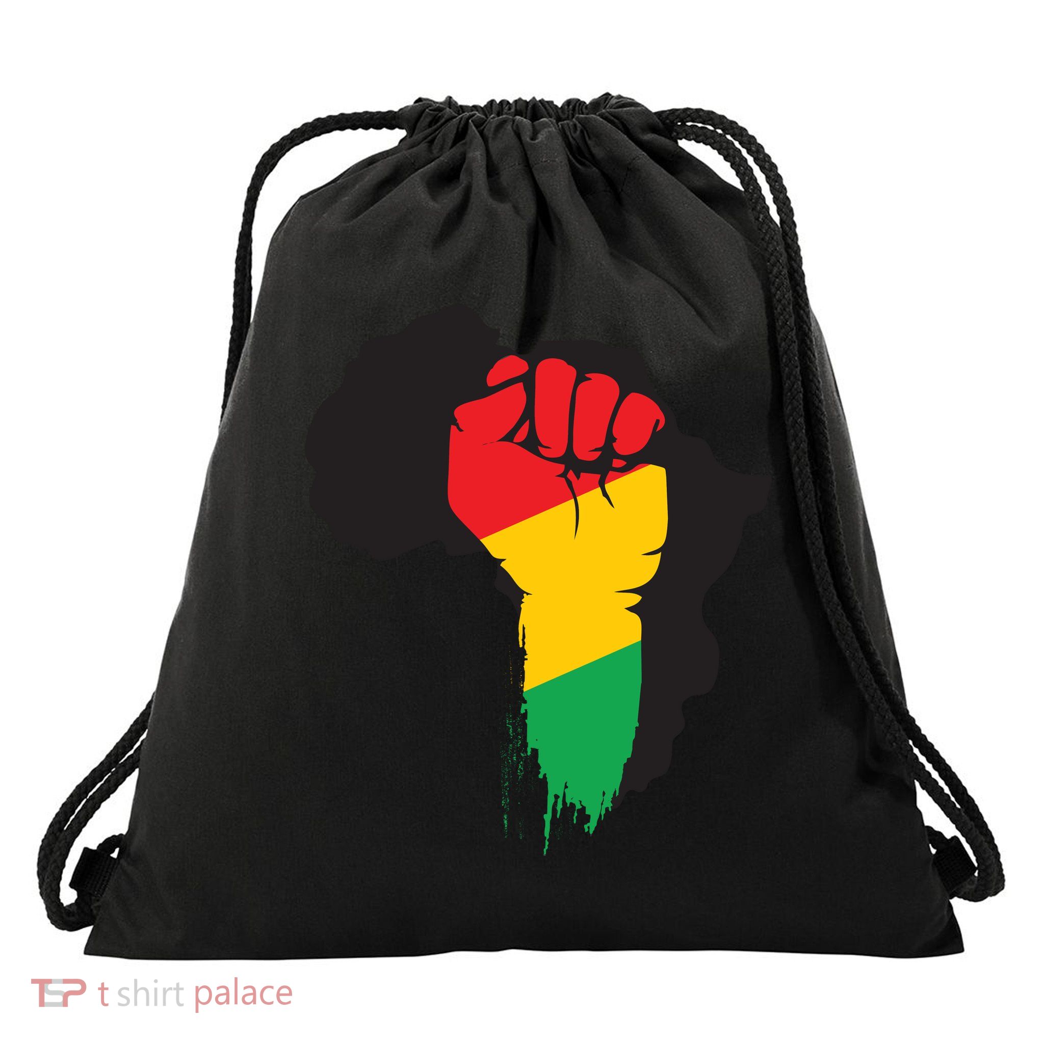Black History African Maps Drawstring Bag