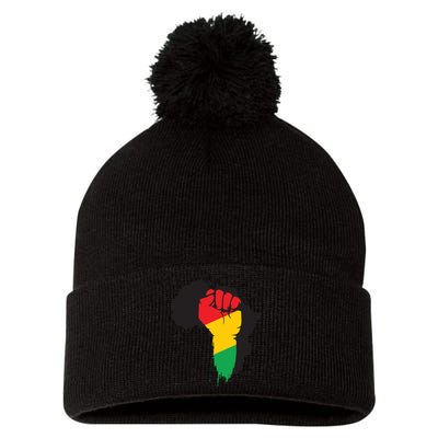 Black History African Maps Pom Pom 12in Knit Beanie