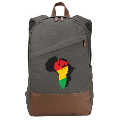Black History African Maps Cotton Canvas Backpack
