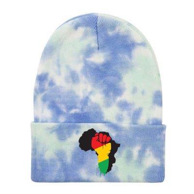 Black History African Maps Tie Dye 12in Knit Beanie