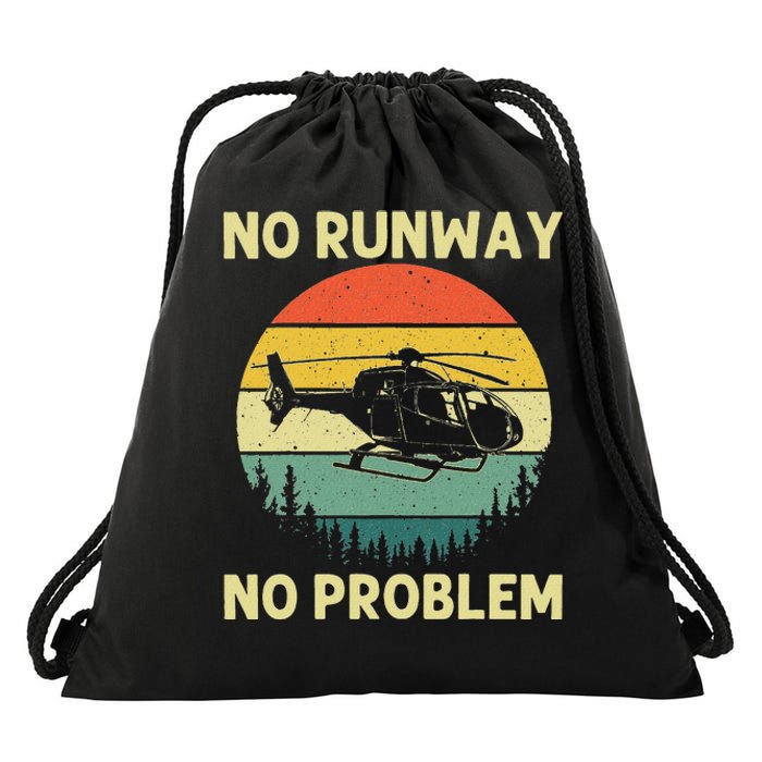 Best Helicopter Art Aircraft Helicopter Pilot Drawstring Bag