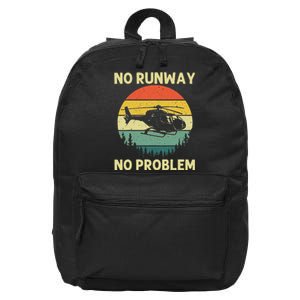 Best Helicopter Art Aircraft Helicopter Pilot 16 in Basic Backpack