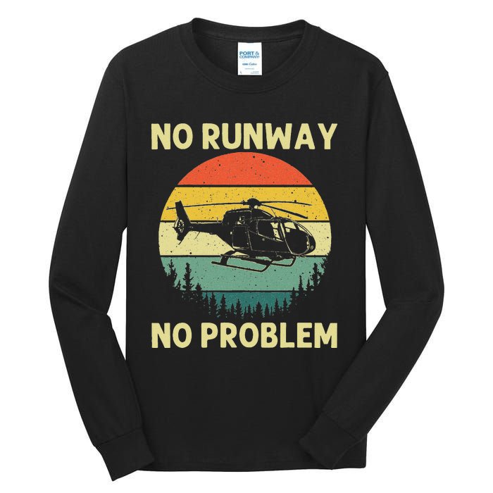 Best Helicopter Art Aircraft Helicopter Pilot Tall Long Sleeve T-Shirt