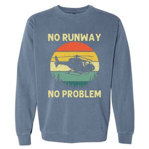 Best Helicopter Art Aircraft Helicopter Pilot Garment-Dyed Sweatshirt