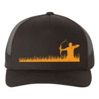 Bow Hunting Archer In Grass Archery Hunter Yupoong Adult 5-Panel Trucker Hat