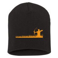 Bow Hunting Archer In Grass Archery Hunter Short Acrylic Beanie