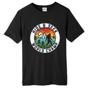 Bigfoot Hide And Seek World Champ Sasquatch Silhouette Tall Fusion ChromaSoft Performance T-Shirt