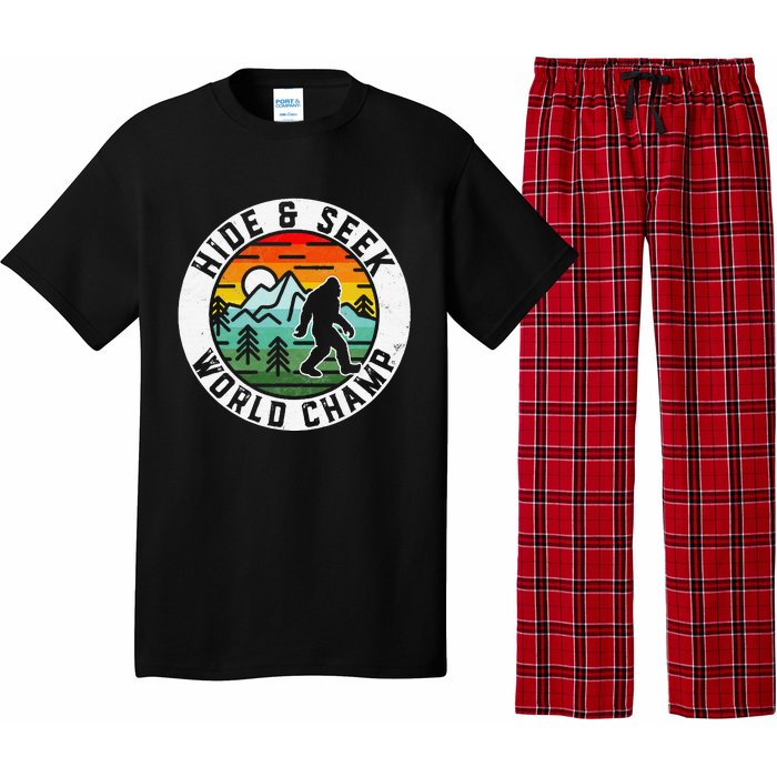 Bigfoot Hide And Seek World Champ Sasquatch Silhouette Pajama Set