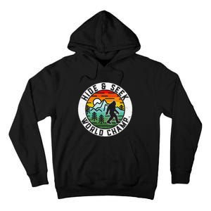 Bigfoot Hide And Seek World Champ Sasquatch Silhouette Tall Hoodie