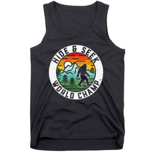 Bigfoot Hide And Seek World Champ Sasquatch Silhouette Tank Top