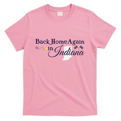 Back Home Again Indiana Checkered Flag T-Shirt
