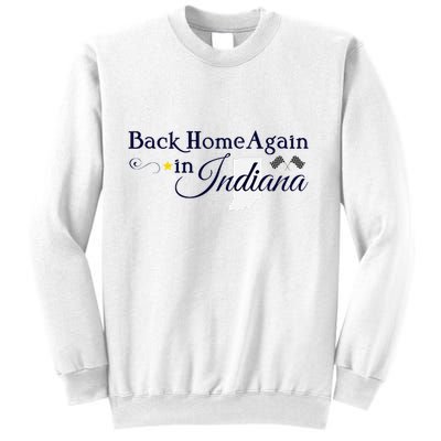 Back Home Again Indiana Checkered Flag Sweatshirt