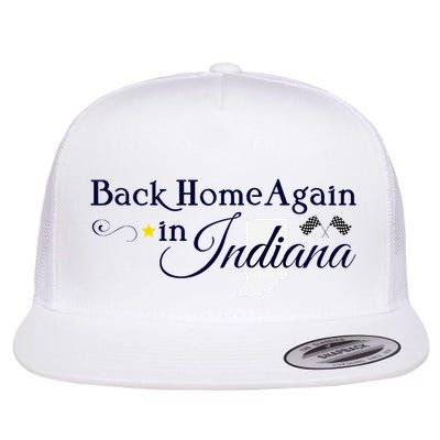 Back Home Again Indiana Checkered Flag Flatbill Hat