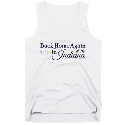 Back Home Again Indiana Checkered Flag Tank Top