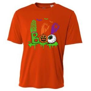 Boo Hands American Sign Language Pride ASL Halloween Cooling Performance Crew T-Shirt