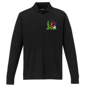 Boo Hands American Sign Language Pride ASL Halloween Performance Long Sleeve Polo