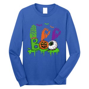 Boo Hands American Sign Language Pride ASL Halloween Long Sleeve Shirt