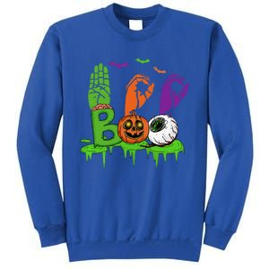 Boo Hands American Sign Language Pride ASL Halloween Sweatshirt