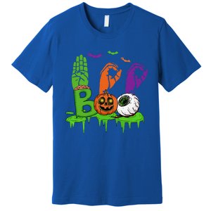 Boo Hands American Sign Language Pride ASL Halloween Premium T-Shirt