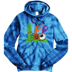 Boo Hands American Sign Language Pride ASL Halloween Tie Dye Hoodie