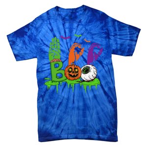 Boo Hands American Sign Language Pride ASL Halloween Tie-Dye T-Shirt