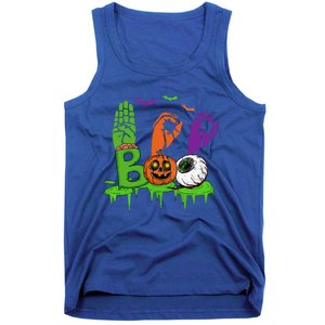 Boo Hands American Sign Language Pride ASL Halloween Tank Top