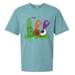 Boo Hands American Sign Language Pride ASL Halloween Sueded Cloud Jersey T-Shirt