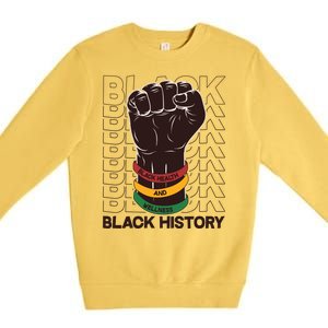 Black Health And Wellness Black History Premium Crewneck Sweatshirt